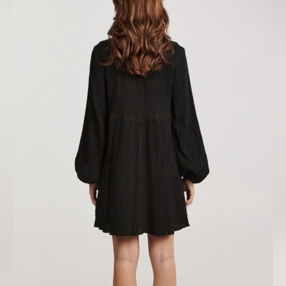 Charlie Holiday Anthropologie Isla Mini Dress Black Medium - Picture 3 of 11
